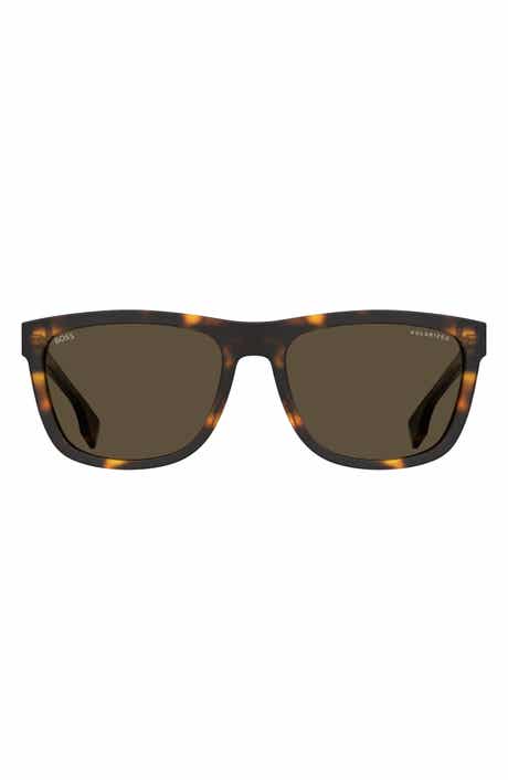 BOSS 58mm Polarized Square Sunglasses