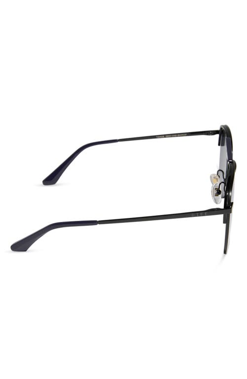 Diff Tahoe 65mm Oversize Aviator Sunglasses In Black/midnight Mirror