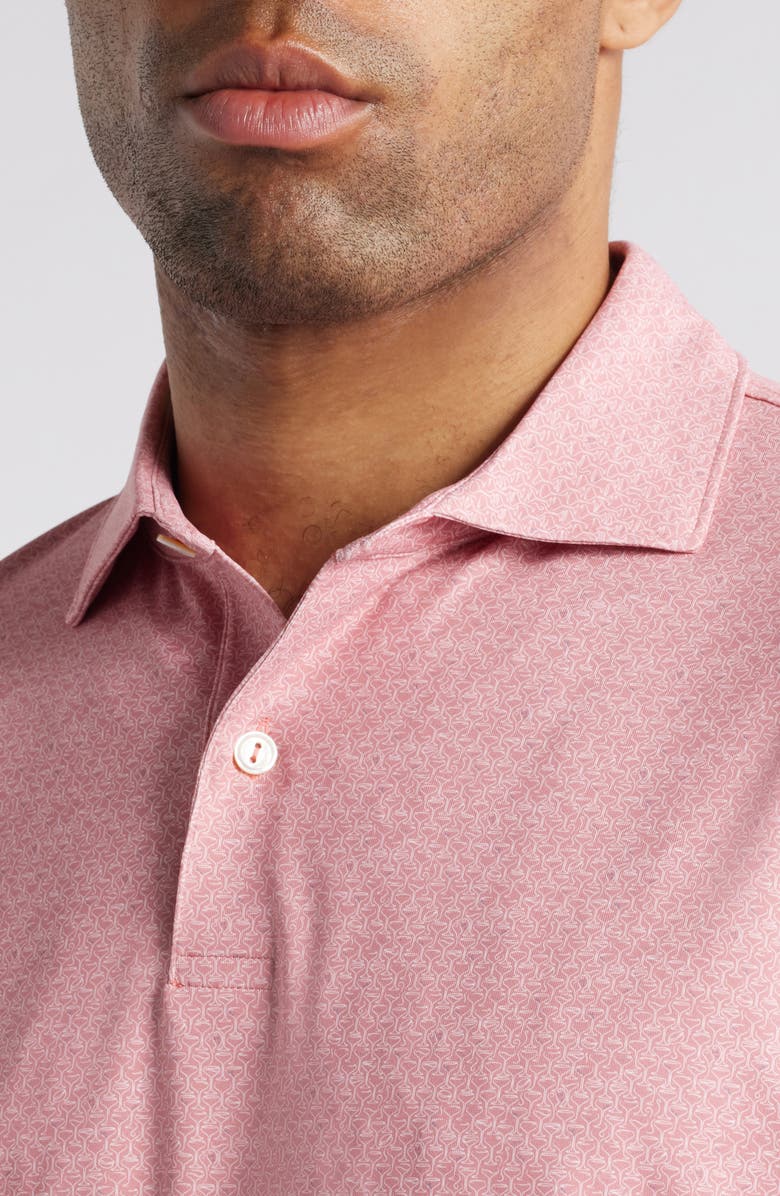Peter Millar Espresso Martinis Performance Jersey Polo, Alternate, color, Pink Crepe