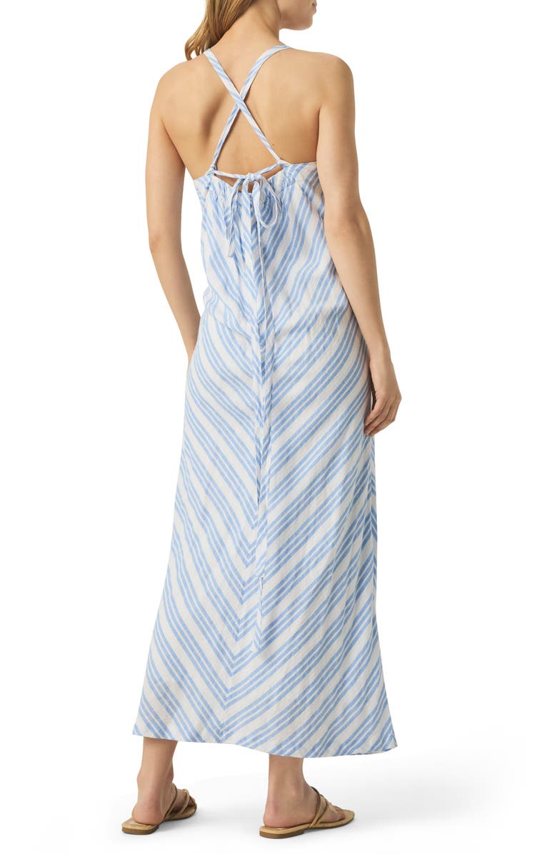 Splendid Gisele Midi Sundress, Alternate, color, Steel Blue/ White