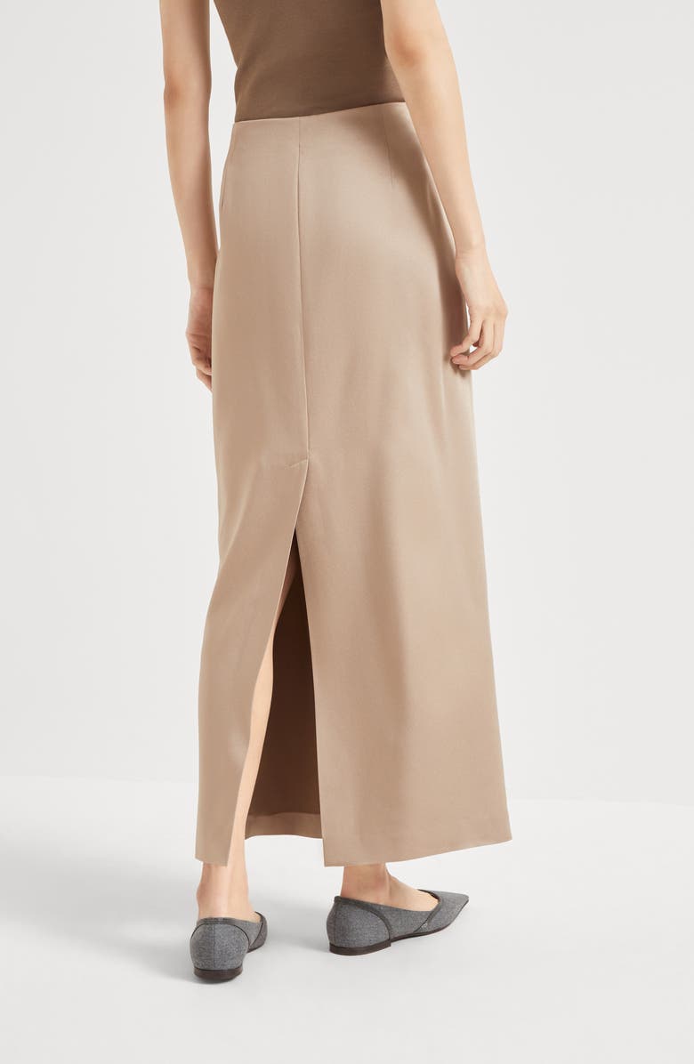 Brunello Cucinelli Column skirt, Alternate, color, Warm Beige
