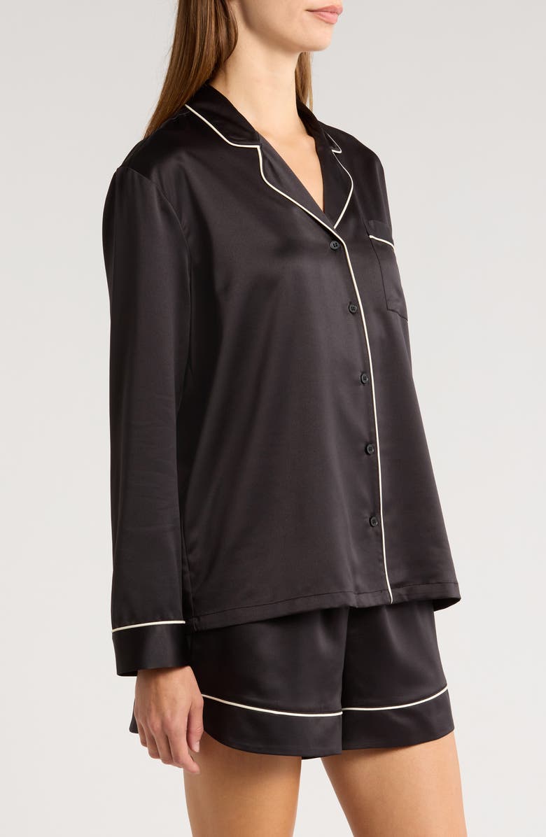 Nordstrom Satin Long Sleeve Short Pajamas, Alternate, color,