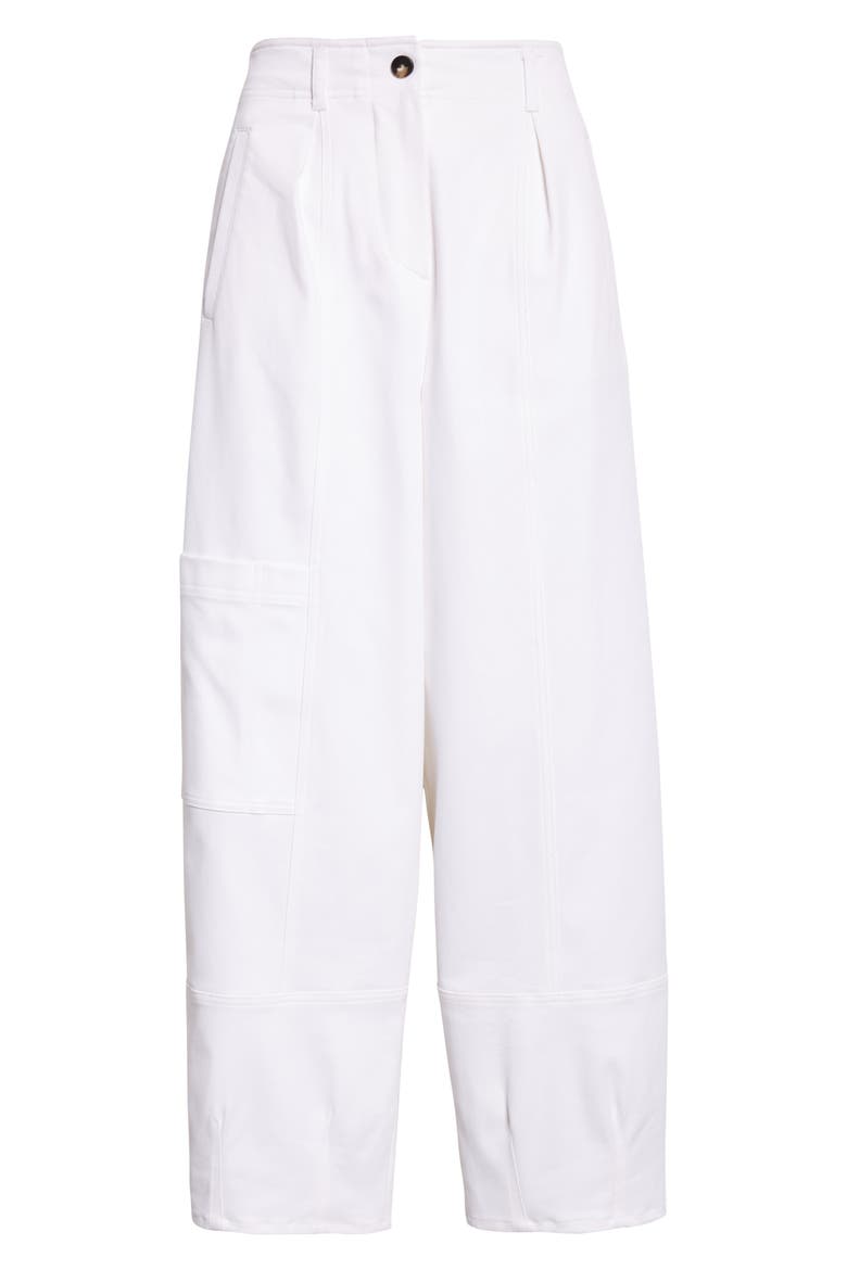 Bautta Cotton Stretch Twill Cargo Ankle Pants, Alternate, color, OPTICAL WHITE