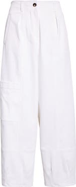 Max Mara Bautta Cotton Stretch Twill Cargo Ankle Pants