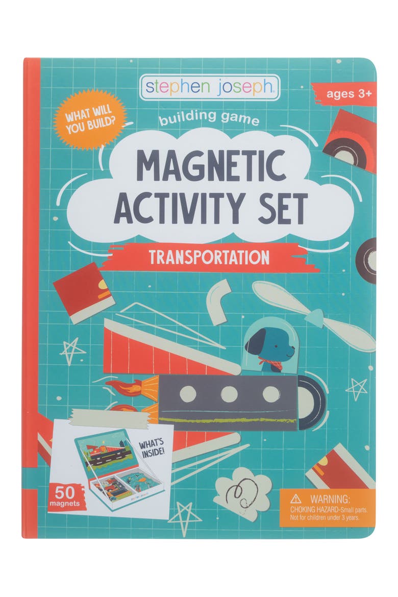 Transportation Magnetic Activity Set, Main, color, BLUE