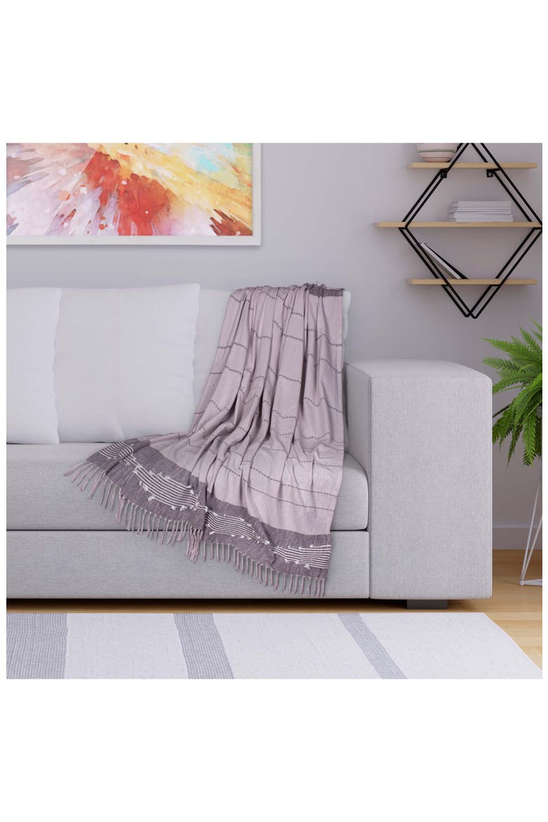Adonia Tasseled Throw Blanket, Alternate, color, GREY