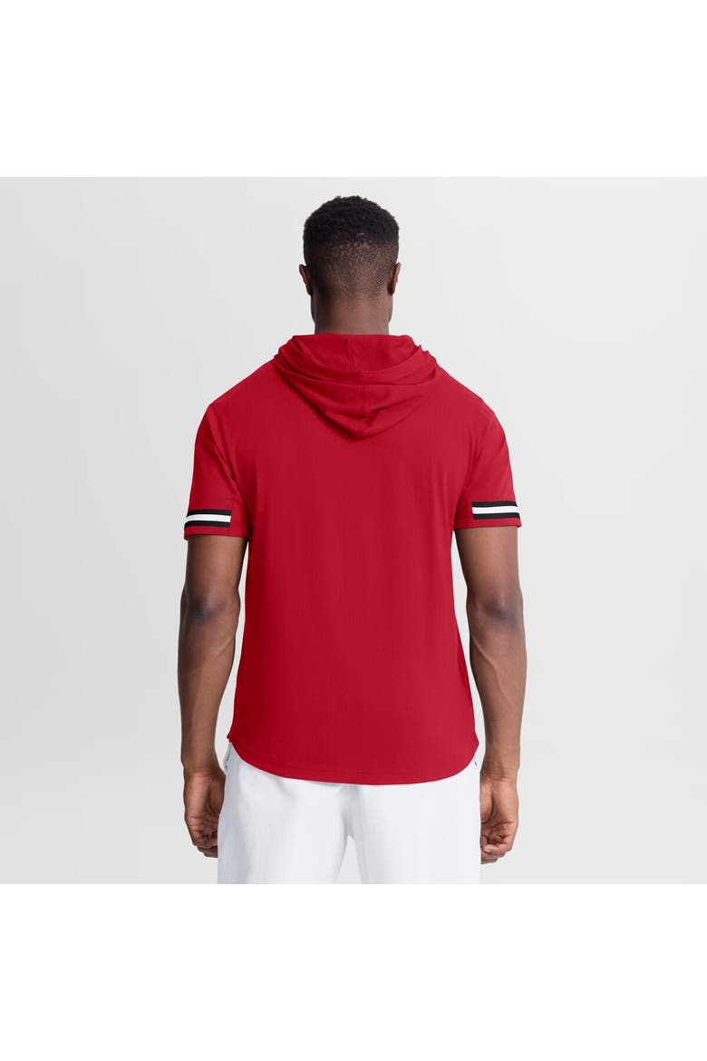 Men's Fanatics Scarlet San Francisco 49ers Optimal Play Short Sleeve Hooded T-Shirt, Alternate, color, Scarlet