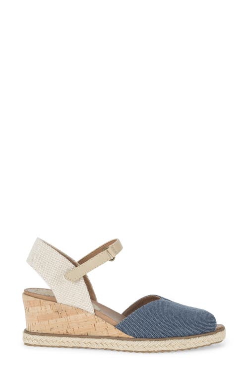 Baretraps Odetta Espadrille Wedge Sandal In Navy Blue Canvas