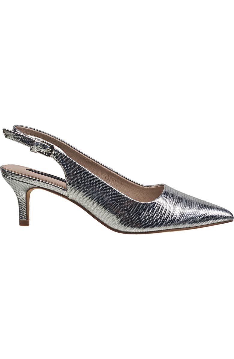 French Connection Quinn Slingback Pump, Alternate, color, Silver Crocodile
