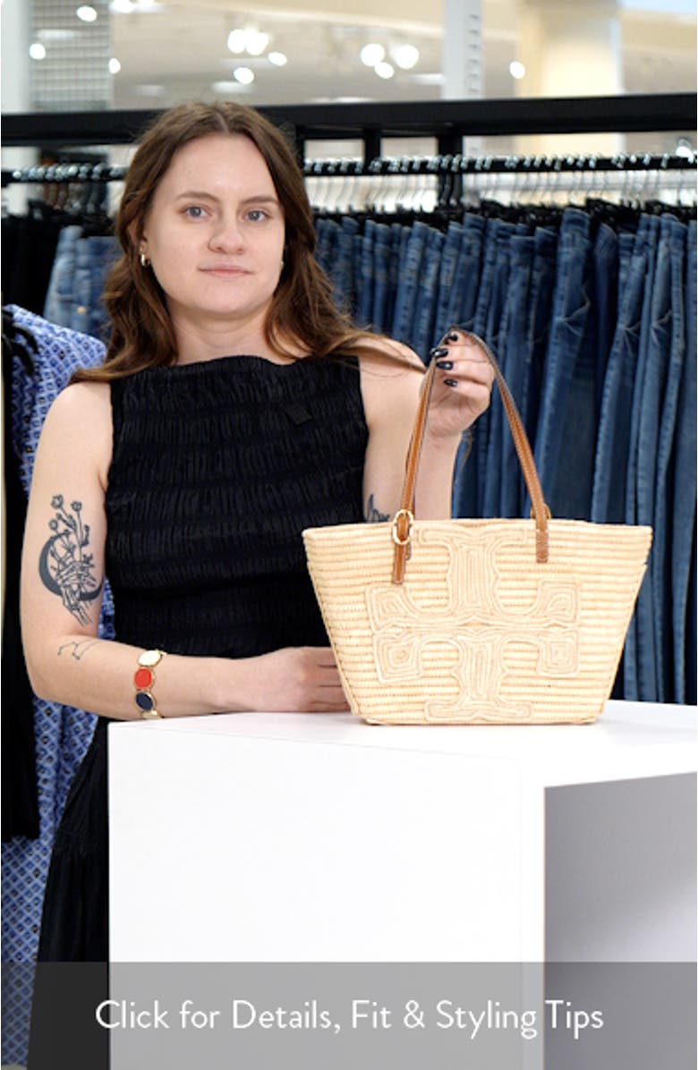 Ella Small Structure Straw Tote, sales video thumbnail
