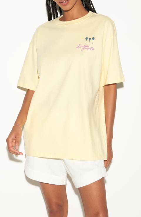 Palms Oversize Cotton Graphic T-Shirt