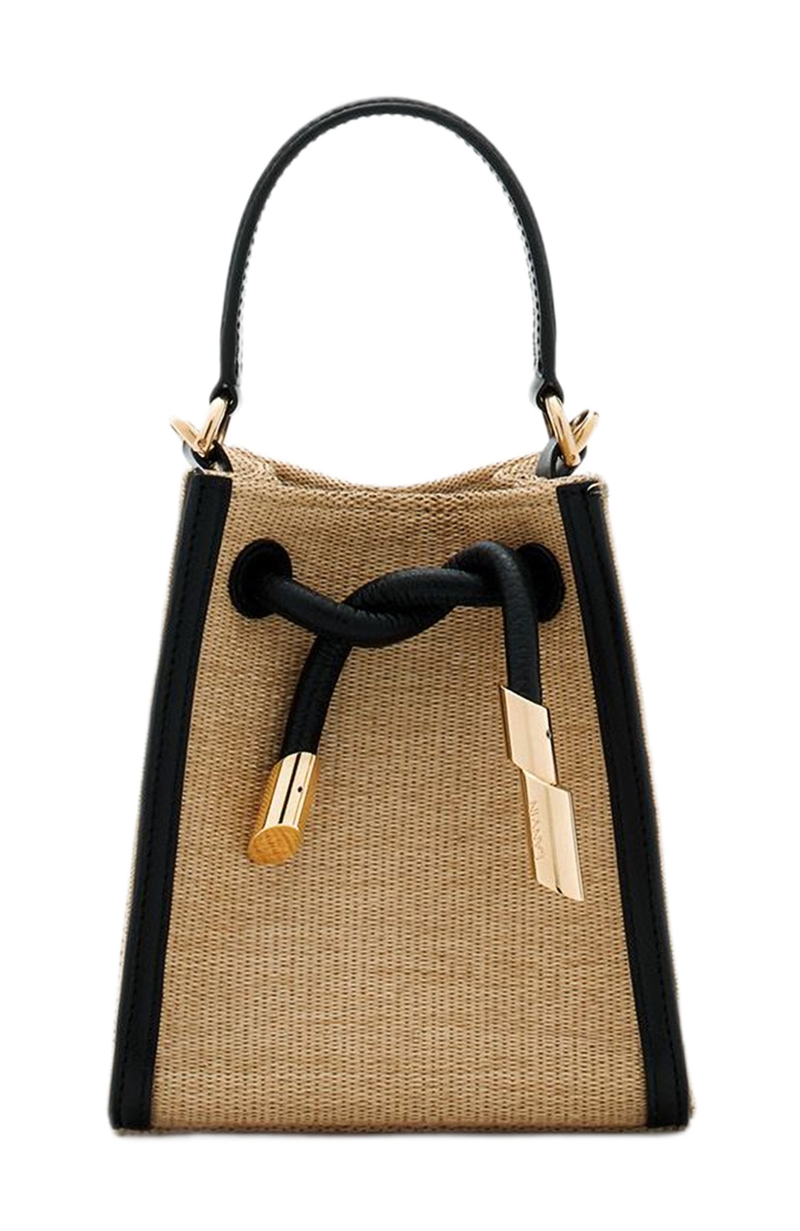 Lanvin Sequence Hobo Nano Raffia Bag, Main, color, 