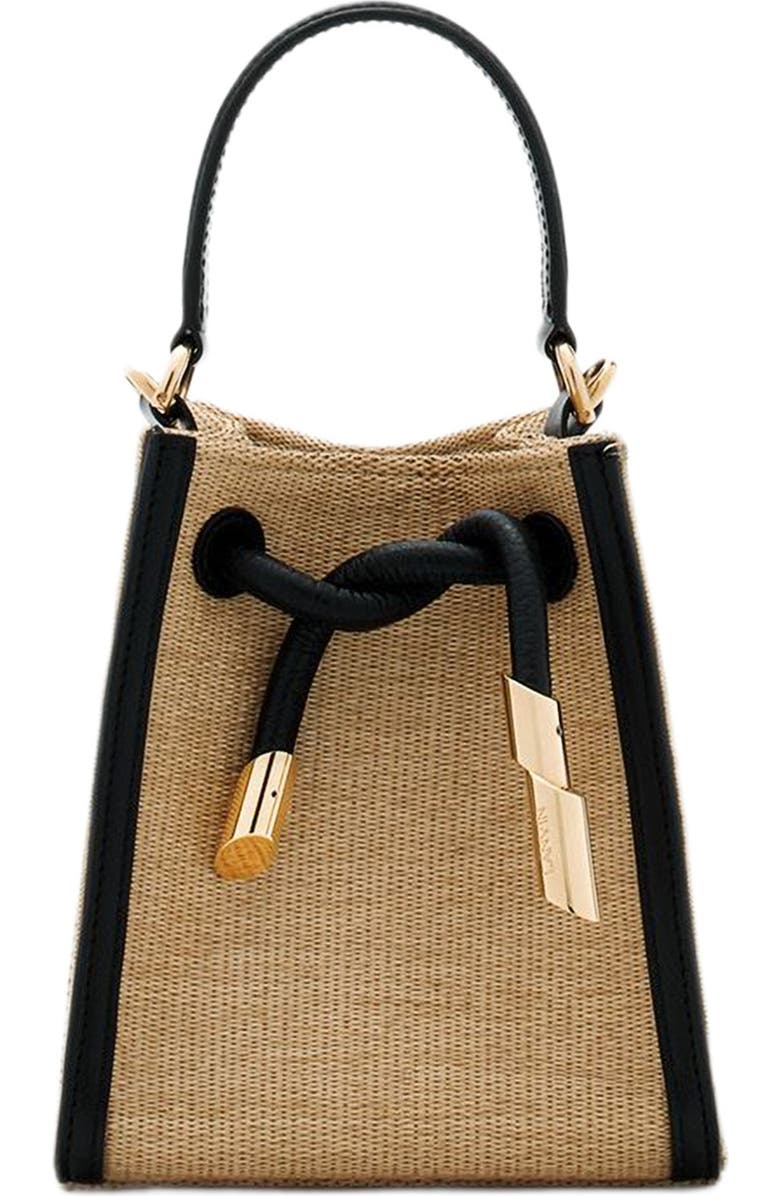 Lanvin Sequence Hobo Nano Raffia Bag, Main, color,