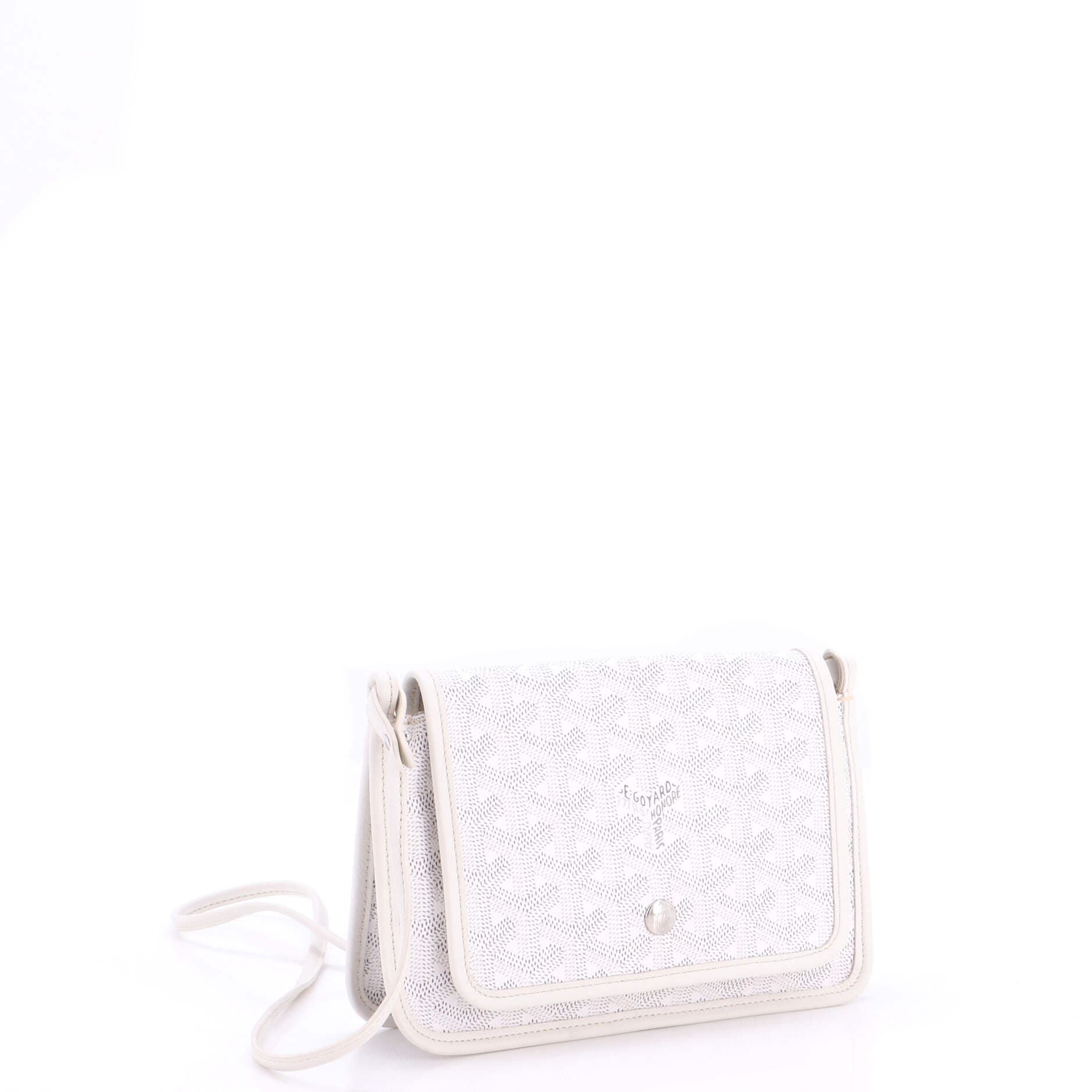 Plumet Clutch Wallet Coated Canvas, Alternate, color, White