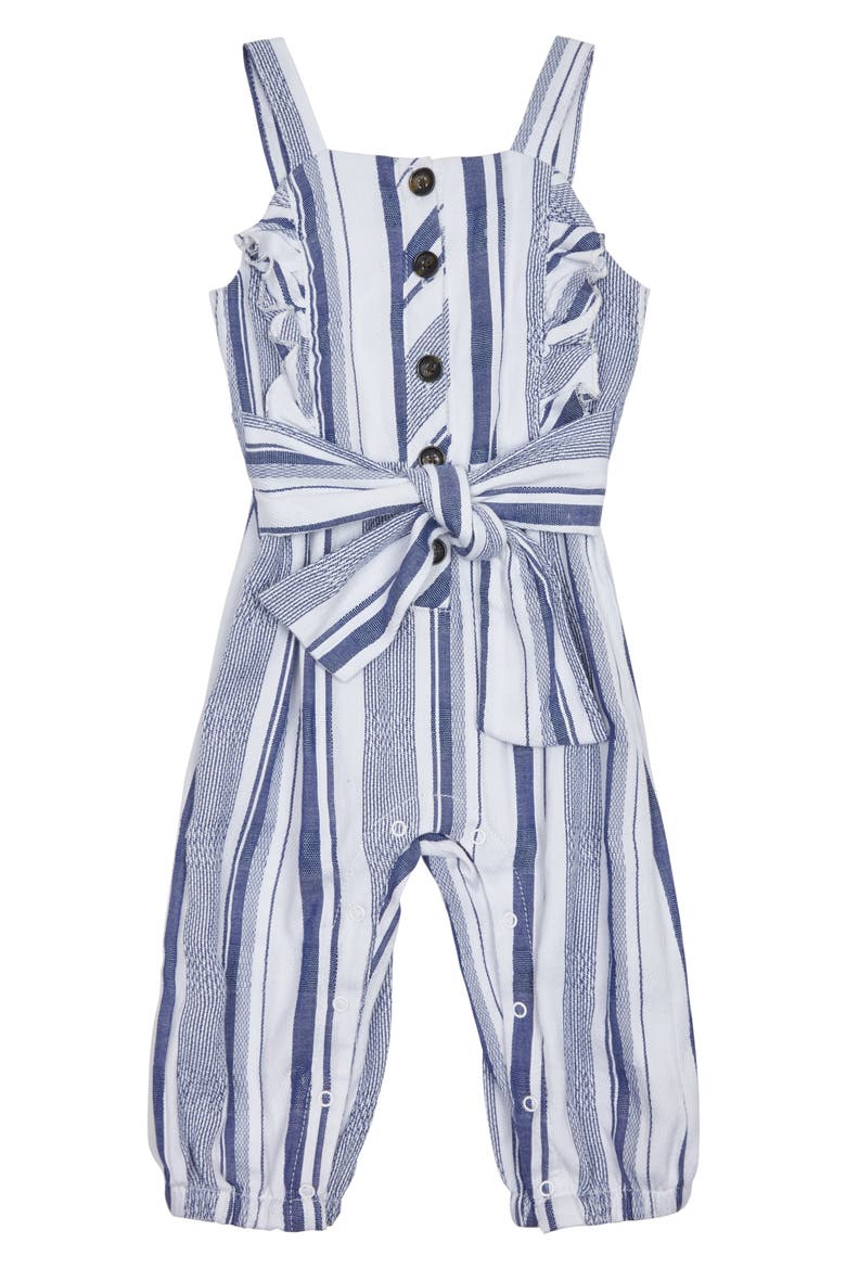 Habitual Stripe Jumpsuit, Main, color, INDIGO
