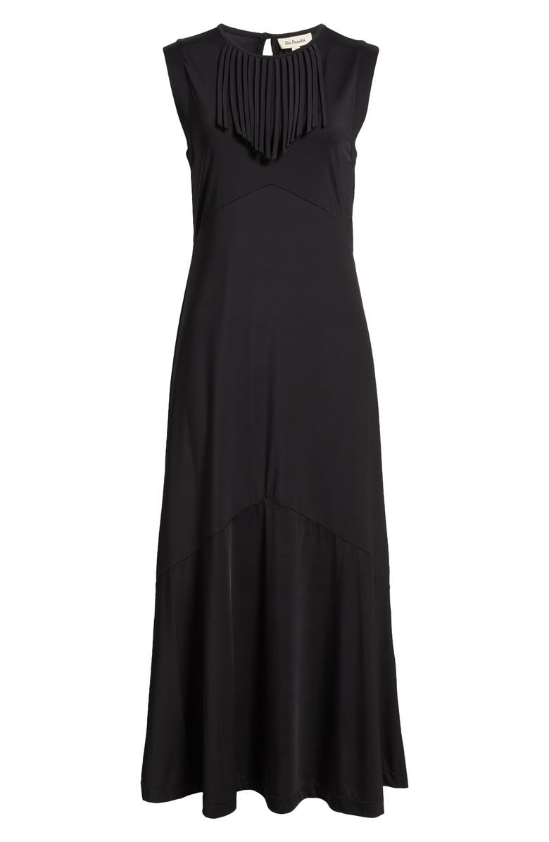 Du Paradis Bluebell Western Fringe Detail Maxi Dress, Alternate, color, Black