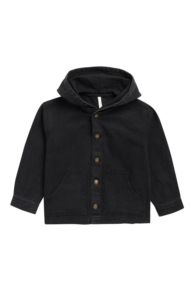 Kids' Sammy Denim Hooded Jacket, Main, color, BLACK