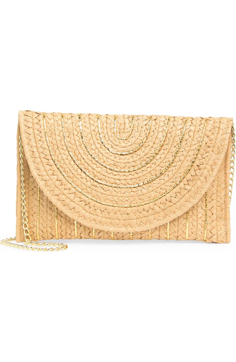 Collection XIIX Straw Clutch, Main, color, Natural