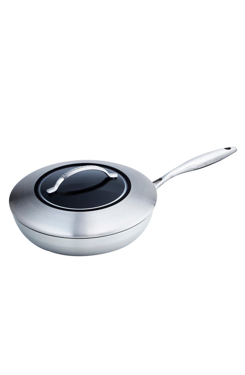 Scanpan CTX 11 Inch Nonstick Saute Pan with Lid, Stainless Steel, Main, color, Silver