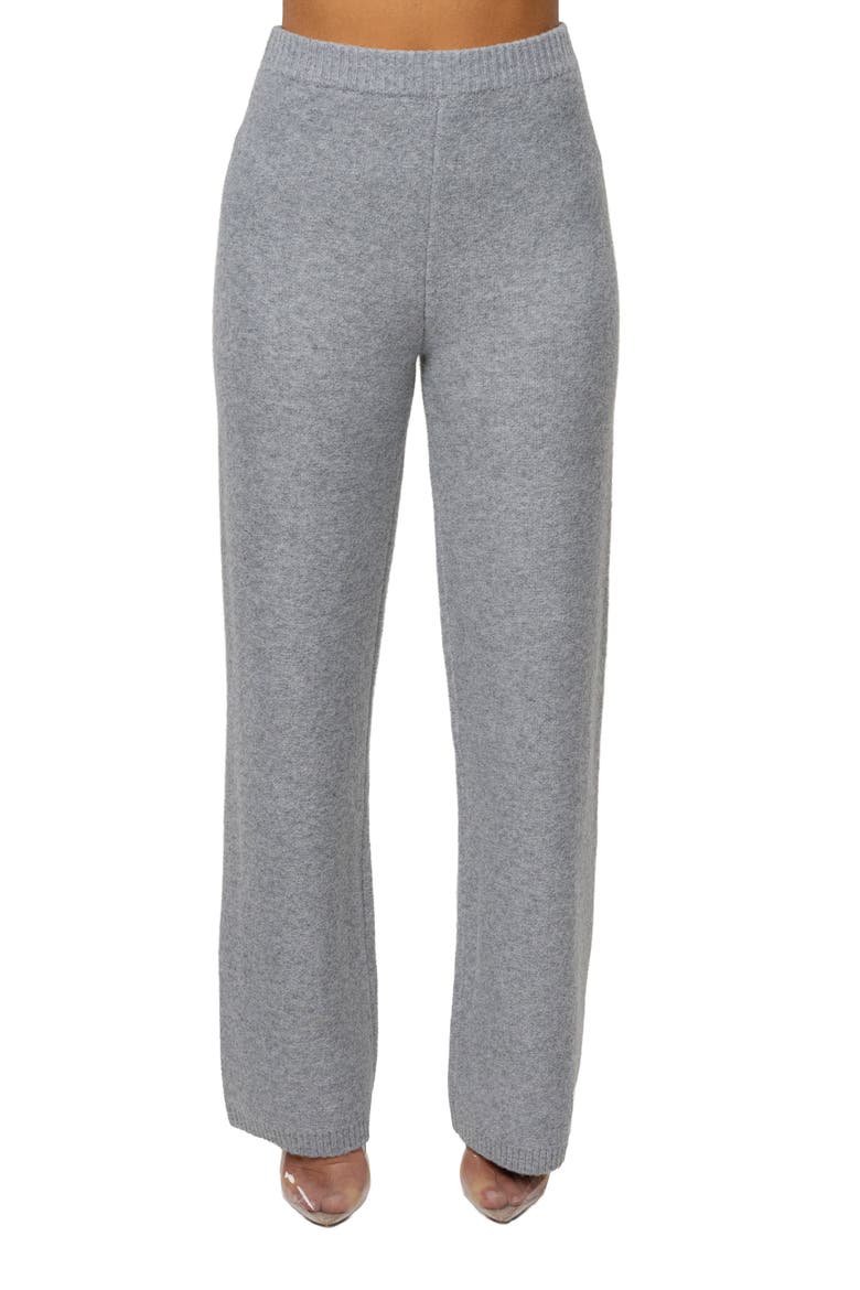 Emelie Knit Pant Set, Alternate, color, Gray
