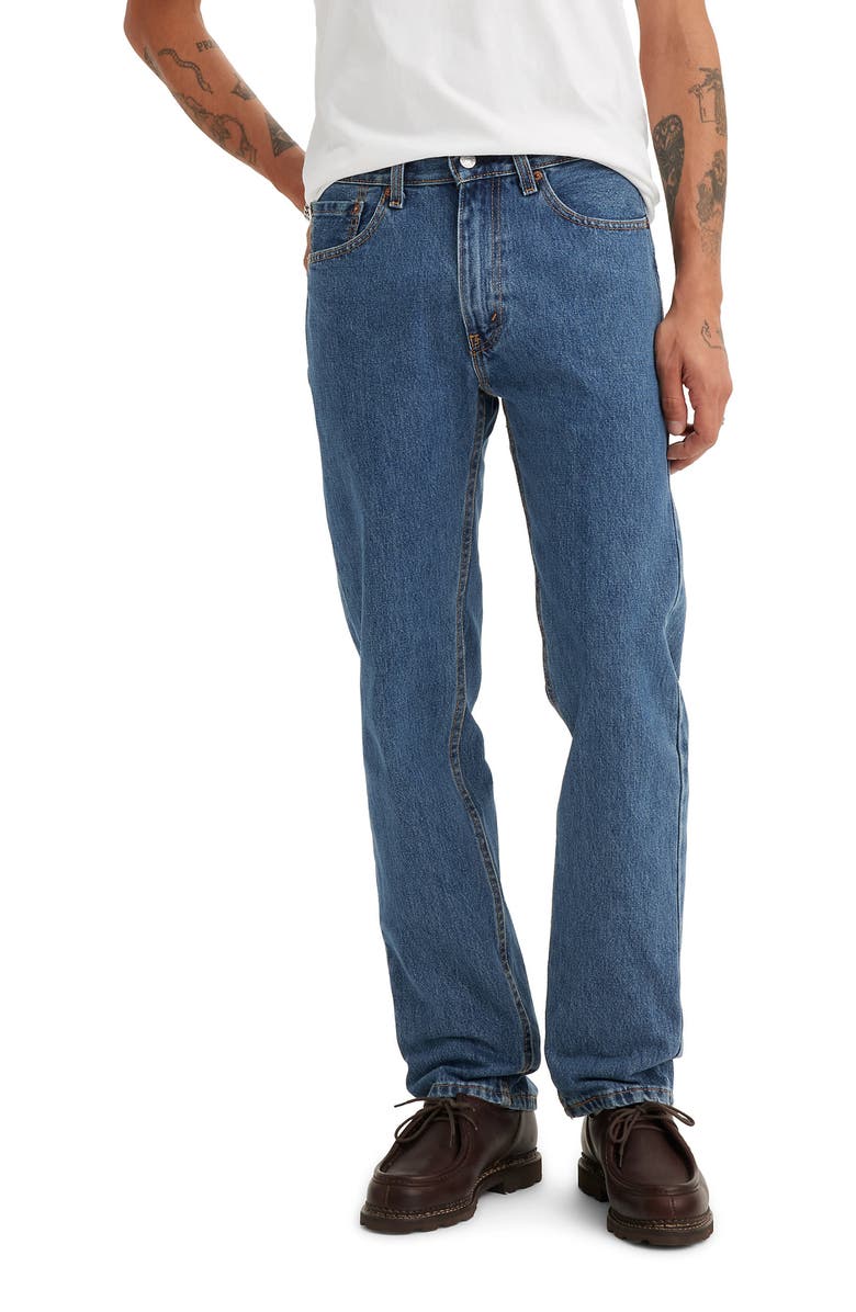 Levi's 505<sup>™</sup> Relaxed Straight Leg Jeans, Main, color, 