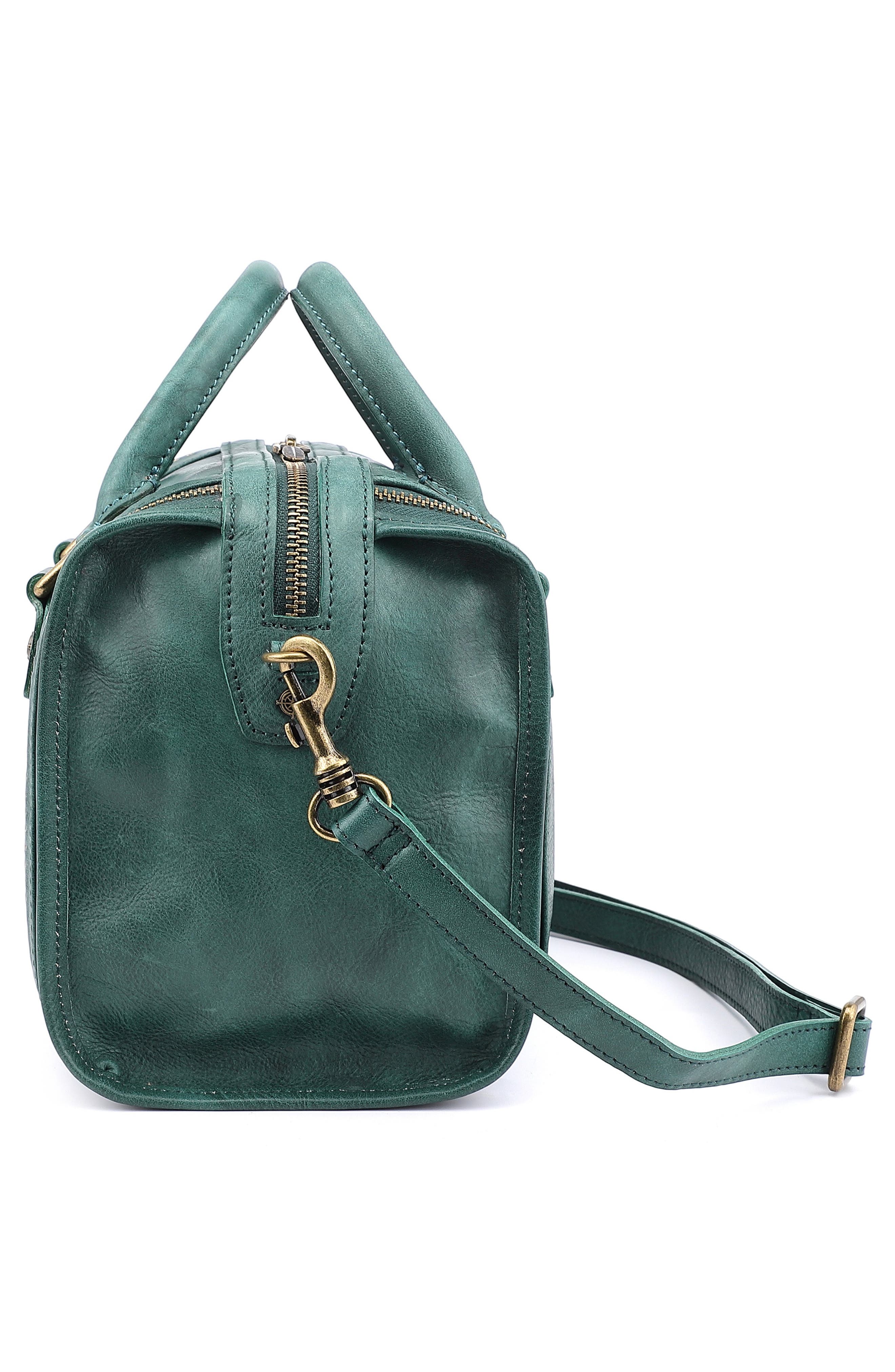 OLD TREND Mini Trunk Leather Crossbody Bag, Alternate, color, Vintage Green