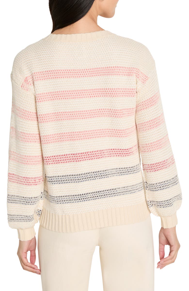 NIC+ZOE Scandi Stripe Sweater, Alternate, color, Neutral Multi