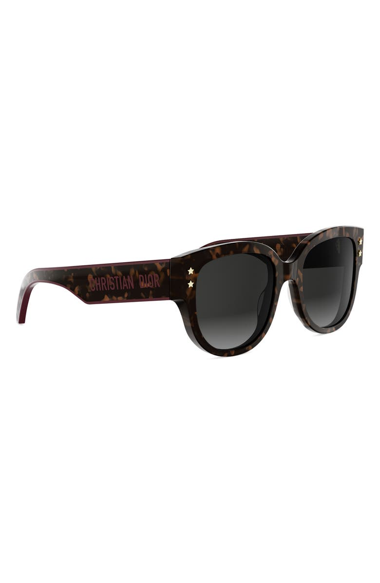 DIOR pacific B2I 54mm Gradient Butterfly Sunglasses, Alternate, color, Havana / Gradient Smoke