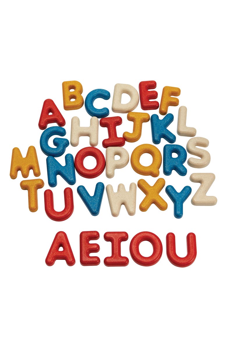 PlanToys<sup>®</sup> Upper Case Alphabet Playset, Alternate, color, Red Multi