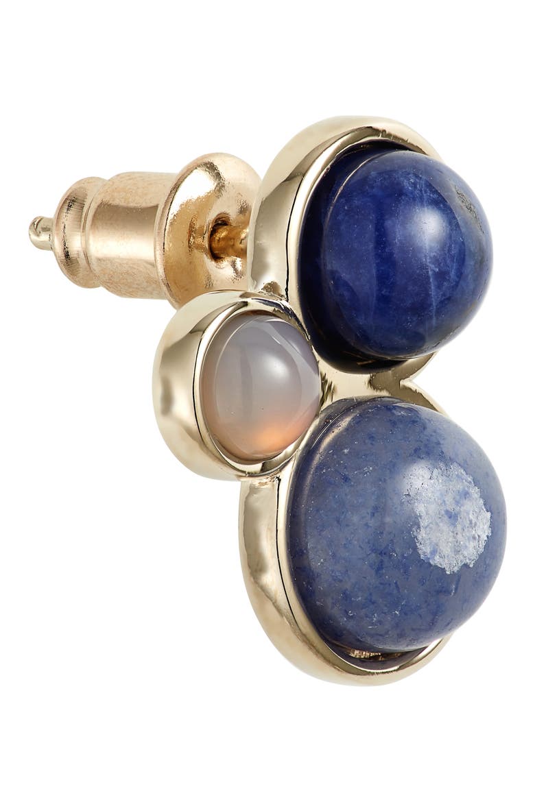 Ora Cabochon Post Earrings, Alternate, color, BLUE MULTICOLOR
