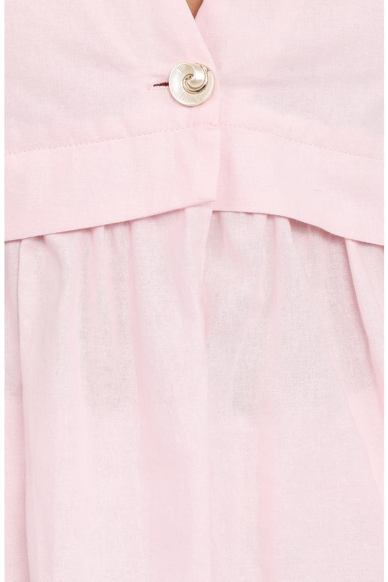 Bristal Split Front Cotton & Linen Top, Alternate, color, PINK