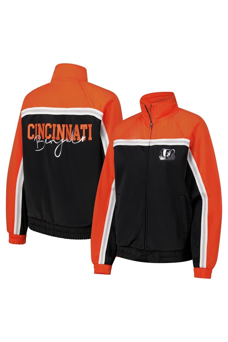 Women's G-III 4Her by Carl Banks Black Cincinnati Bengals Post Game Full-Zip Track Jacket, Main, color, Black