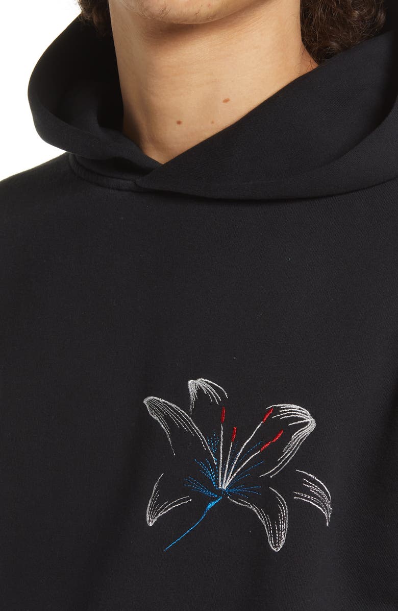 JUNGLES Embroidered Flower Hoodie, Alternate, color, 
