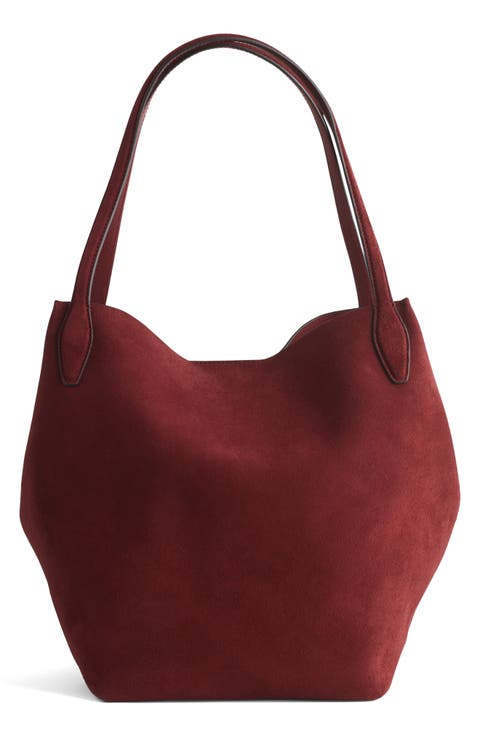 The Shopper Tote in Soft Grain Suede