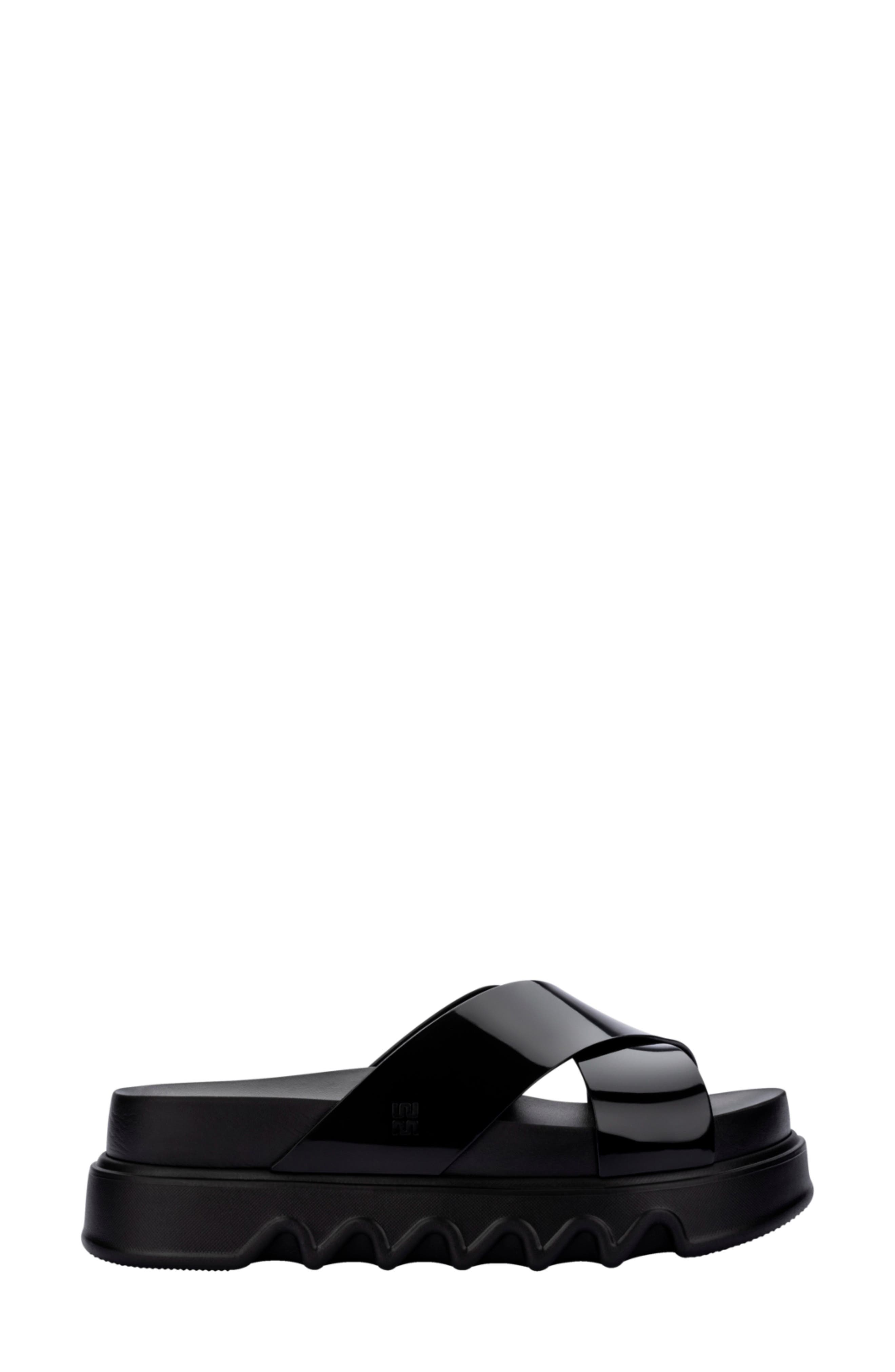 Melissa Cozy Cross Platform Slide Sandal, Alternate, color, Black