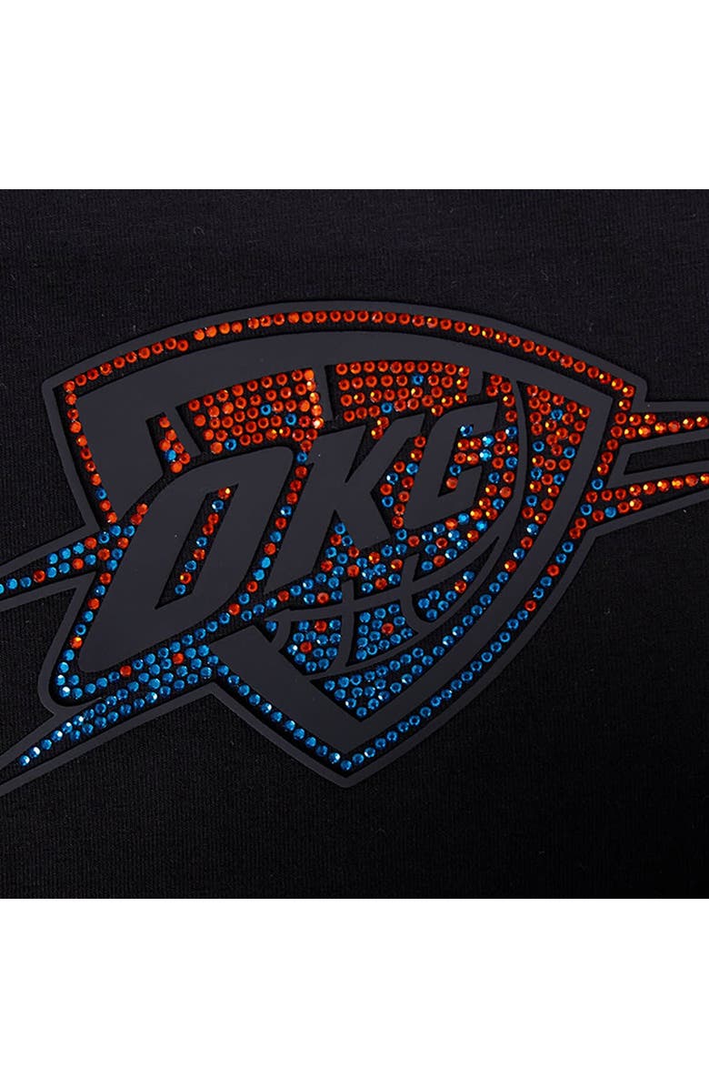 PRO STANDARD Women's Pro Standard Black Oklahoma City Thunder Jewels Boxy Cropped T-Shirt, Alternate, color, 