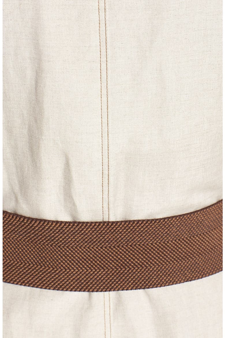 Belted Linen Blend Shirtdress, Alternate, color, NATURAL