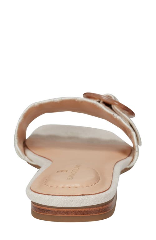 Shop Bandolino Silla Scallop Slide Sandal In Light Natural