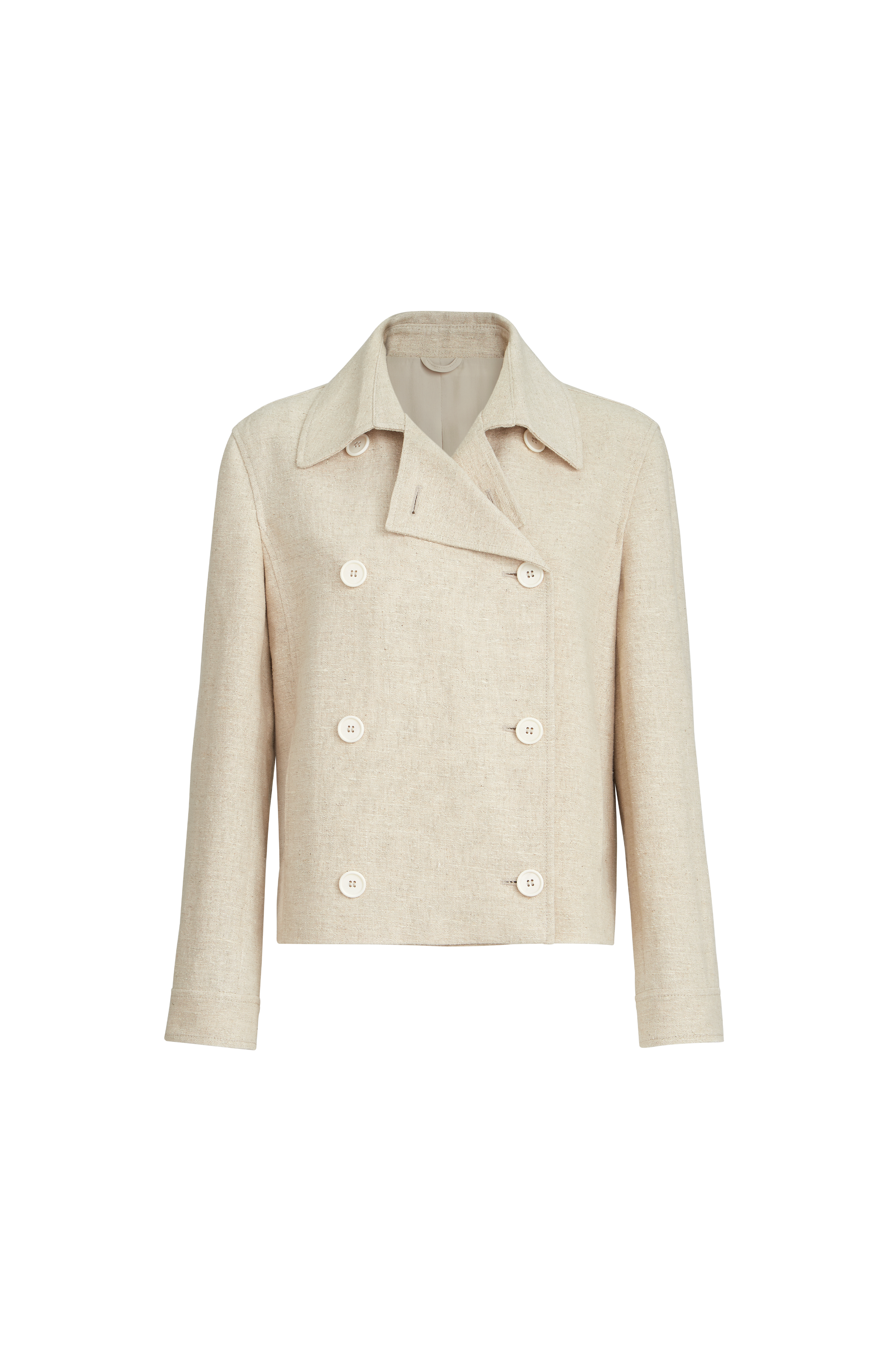 Crop caban jacket with monili - image 2