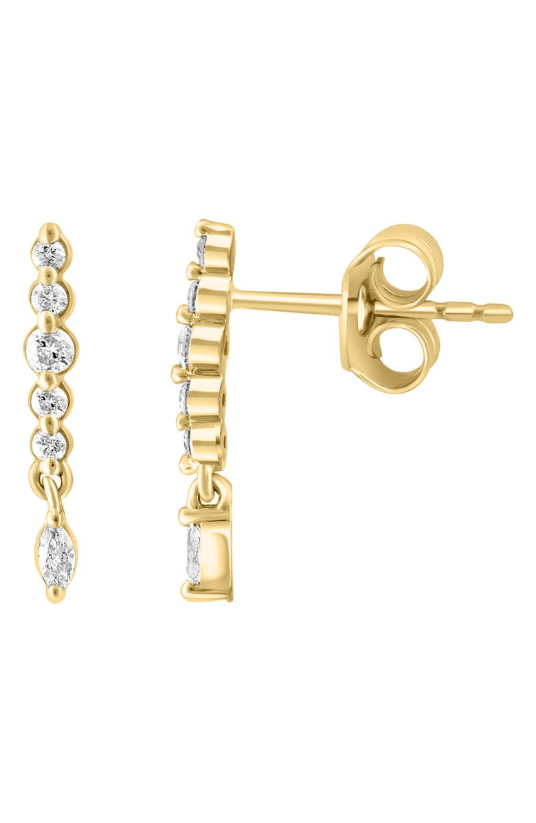 EFFY Diamond Drop Earrings, Alternate, color, Silver/ 18K Gold/ Diamond