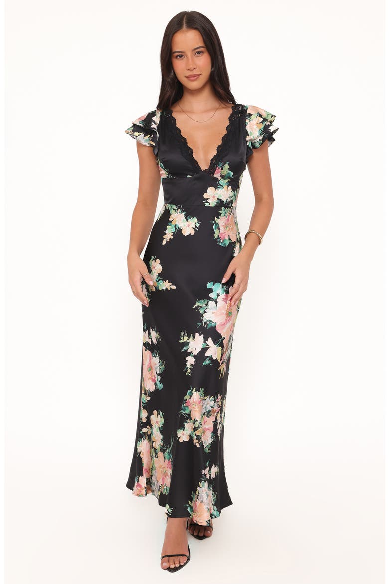 Arella Maxi Dress, Alternate, color, BLACK FLORAL