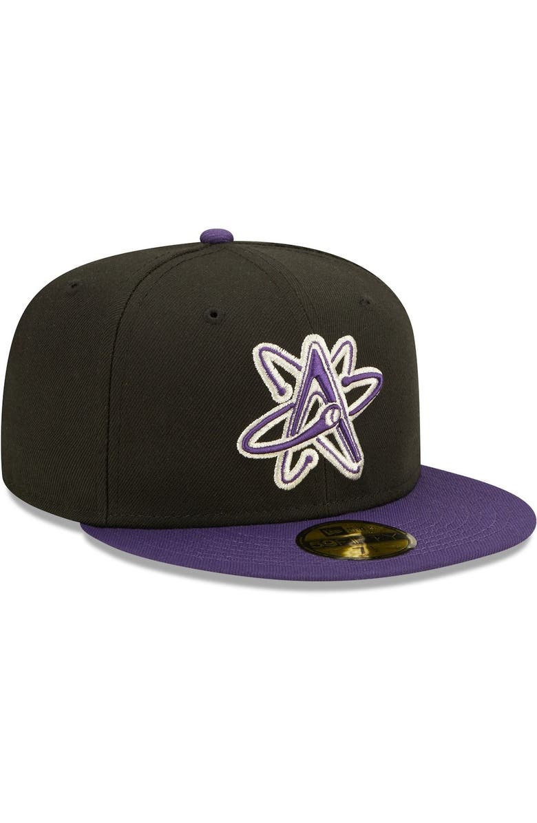 New Era Men's New Era Black Albuquerque Isotopes Alternate Logo 2 Authentic Collection 59FIFTY Fitted Hat, Alternate, color, Black