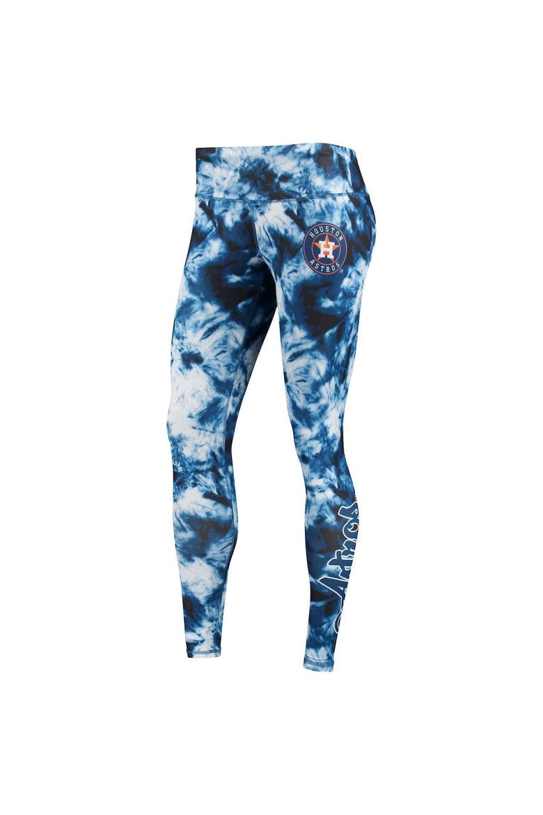 Women's FOCO Navy Houston Astros Tie-Dye Leggings, Alternate, color, Navy