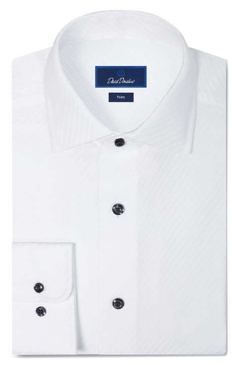 Trim Fit Cotton Dobby Dress Shirt