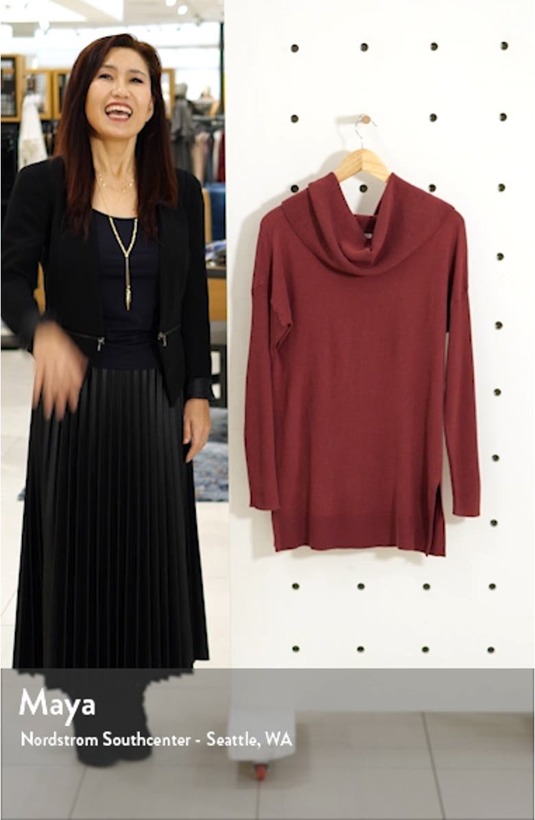 Side Slit Convertible Cowl Neck Tunic, sales video thumbnail