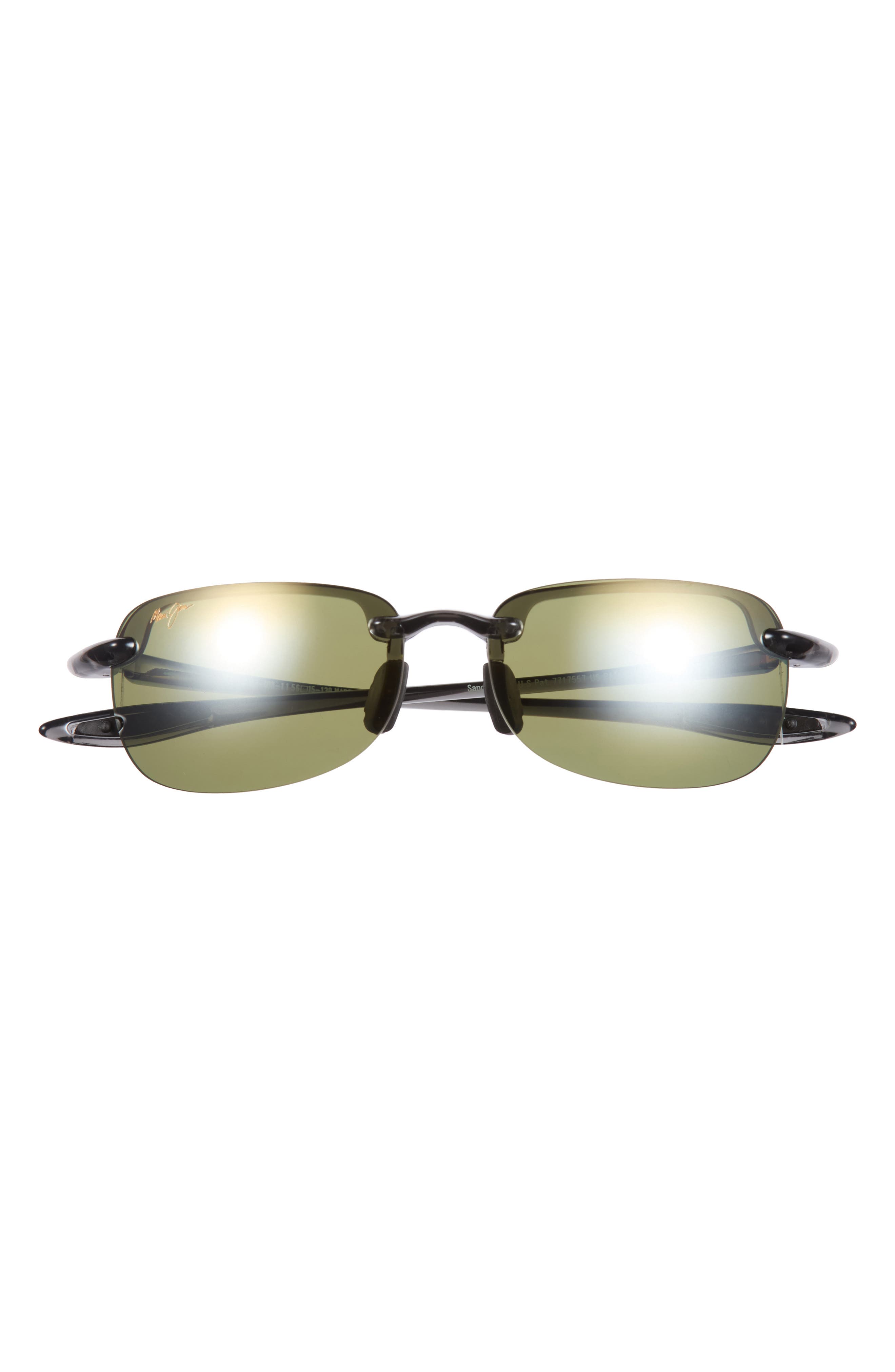 Sandy Beach 56mm Polarized Rectangular Sunglasses