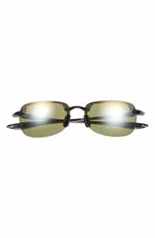 Sandy Beach 56mm Polarized Rectangular Sunglasses