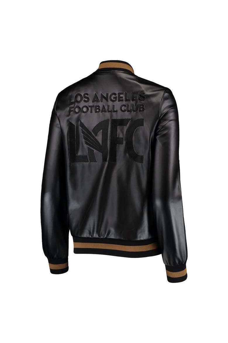 Women's The Wild Collective Black LAFC Full-Snap Bomber Jacket, Alternate, color, Black