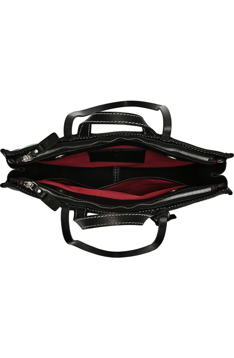 OLD TREND Freesia Genuine Leather Structured Carryall Tote, Alternate, color, Black