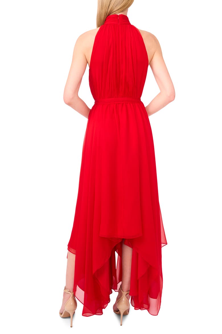 Handkerchief Hem Midi Dress, Alternate, color, SALSA